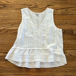 Rails Mira Open Embroidered Ruffled Trim Top